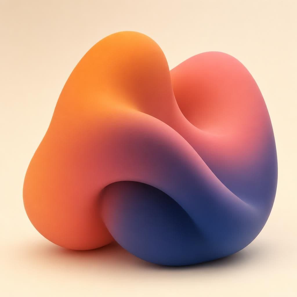 A soft abstract gradient sculpture